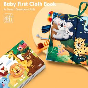 Libros de Tela Lavables para Bebés de 0 a 6 Meses, Juguetes Sensoriales, Libro de Tacto, Desarrollo Temprano Interactivo - Product Image 3