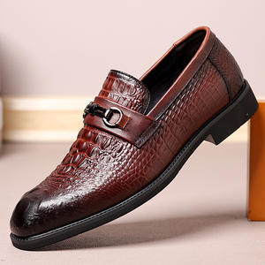 New Style Men's Casual <b>Dress</b> Shoes Top Layer Cowhide Oxfords Genuine Leather Business Breathable Single-Layer Slip-On Autumn - Product Image 6