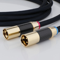 Câble audio équilibré RASANTEK HiFi Audiophile XLR mâle-femelle - Câble audio sans perte plaqué or OFC pour studio, home cinéma et projecteur
