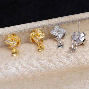 Wenchi S925 Argent Rétro Jade Marrow Mabei Support de pendentif pour boucles d'oreilles 15.4-15.6mm Accessoires DIY Bijoux de perles 15664 - Product Image 5