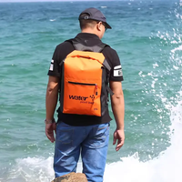 Sac à dos multifonctionnel en PVC imperméable avec logo personnalisé, pliable, pour le camping, la randonnée, le kayak, le surf, la randonnée aquatique, la plongée