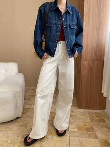 <span class=keywords><strong>Camicia</strong></span> di jeans a manica lunga primaverile <span class=keywords><strong>giacca</strong></span> <span class=keywords><strong>giacca</strong></span> Vintage di alta qualità per le donne ragazze - Product Image 2