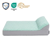 Coussin orthopédique pour chien Yang Yang Pet Cooling Dot en tissu minky vert menthe rectangulaire