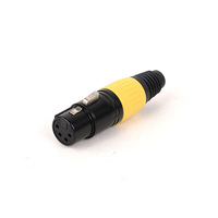 Connecteur XLR femelle Cannon à 3-6 broches, contact en cuivre, boîtier en alliage de zinc, fiche équilibrée pour microphone audio MIC