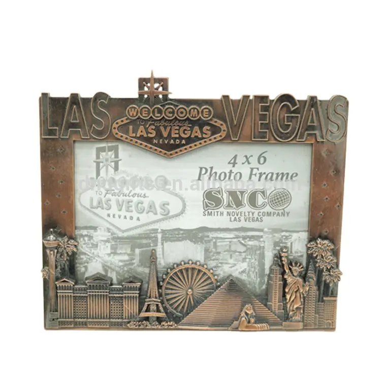 Custom Las Vegas Toeristische Souvenir Metalen Fotolijst