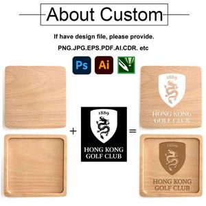 Custom Logo Non-Slip Cup Mat Wooden Coasters with Engraving Logo Drink Coasters Walnut Bamboo Custom Logo Round Blank <b>Gift</b> Box - Product Image 2