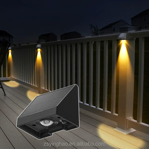 Luce da parete decorativa esterna per recinzione <span class=keywords><strong>solare</strong></span> IP65 impermeabile a Led bianco caldo a energia <span class=keywords><strong>solare</strong></span> - Product Image 1