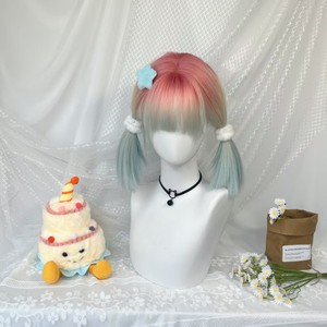 Parrucca Sintetica Corta Liscia Colorata da 35 cm per Cosplay Anime, Ombré, per Feste di Halloween, Stile Lolita - Nuova Collezione all'Ingrosso - Product Image 3