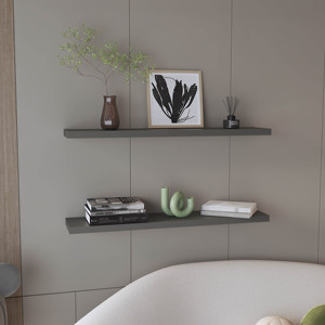 Ecco 47 In Wide Floating Shelves, ensemble de 2 étagères murales décoratives pour le rangement des livres, pour chambre à coucher, salle de bain, salon - Product Image 1