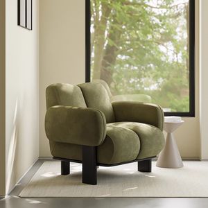 Koala Single Sofa Chair French Cream Style Living Room Leisure Chair Retro Designer Armchair - Product Image 1