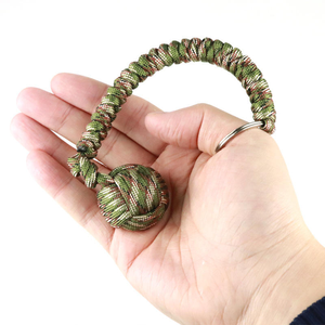 Al Aire Libre autodefensa supervivencia nudo bola Paracord mono puño tejido bola de acero Paracord armas de autodefensa - Product Image 5