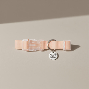 Collar de perro impermeable Rosa M moderno elegante de lujo duradero sólido revestimiento de PVC ajustable personalizado diseño Simple venta al por mayor OEM - Product Image 1