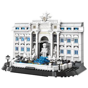 Bloques de Construcción de Plástico, Exquisitos Bloques de Construcción de Modelos de Lugares Emblemáticos del Mundo, Fuente de Trevi, Roma, Italia, Juguete de Construcción - Product Image 1