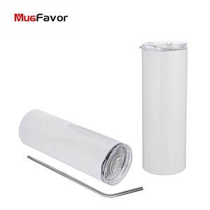 MugFavor - Vaso Térmico Sublimable <span class=keywords><strong>de</strong></span> 20 oz, Recto con Pajita, Acero Inoxidable, Vaso Delgado <span class=keywords><strong>de</strong></span> 20 oz, MSS20T-YG, Gran <span class=keywords><strong>Venta</strong></span>, Listo <span class=keywords><strong>para</strong></span> Enviar - Product Image 1