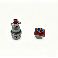 Connecteur circulaire d'aviation à 4 broches XCG18T4K1P1N & XCG18F4Z1D1N, paire de raccordement, ensemble d'interconnexion électrique industrielle