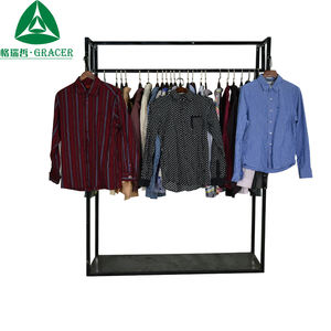 Guangdong Containers Used Men's Summer Shirt Second Hand <b>Clothing</b> <b>Rack</b> & Rails - Product Image 2