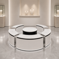 Comptoir de présentation de bijoux sur mesure pour centre commercial, vitrine en verre avec éclairage LED pour bijouterie de diamants