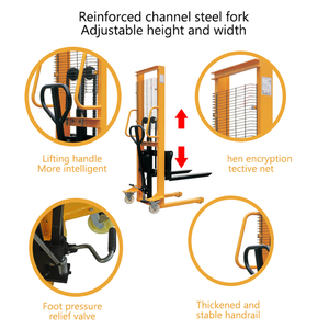 รถยกพาเลทแบบแมนนวล 2 ตัน สำหรับอุตสาหกรรมการเกษตร ยกพาเลทเองได้ ความสูงยก 1.6 ม. 2 ม. 2.5 ม. 3 ม. - Product Image 6
