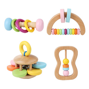 Vente Chaude : Hochets en Bois Classiques pour Bébé, en Gros, pour l'Éveil et l'Éducation Précoce Montessori - Product Image 5