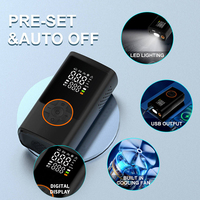 Gonfleur de pneus électrique portable sans fil Pompe à air numérique à double écran pour gonfler les pneus de voiture Compresseur d'air de voiture