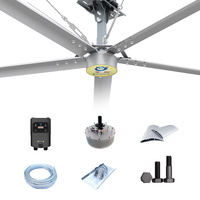 Usine de Guangzhou 10ft 12ft 16ft 18ft 24ft 220v PMSM Grand ventilateur de plafond industriel Hvs pour la ventilation d'entrepôt