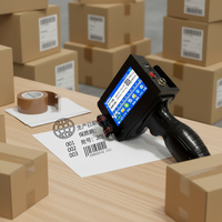 Imprimante à jet d'encre industrielle portative avec cartouches d'encre à base de solvant, idéale pour le marquage sur métaux, cartons, tuyaux, bouteilles en plastique
