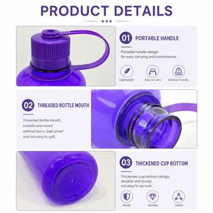 Custom 700ml 1000ml <b>Plastic</b> Gym Water Bottle with Narrow Mouth Lid BPA-Free Reusable Sports Water Bottle <b>Drinkware</b> - Product Image 4