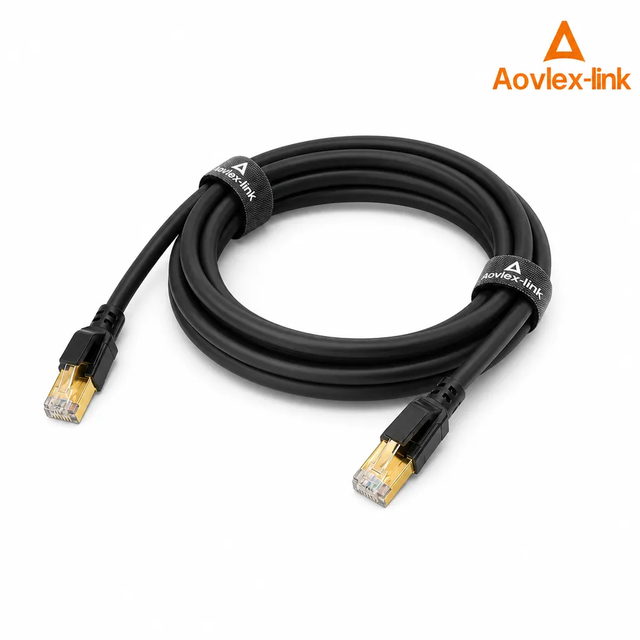 Industrial Ethernet Cable RJ45 8P8C Connector 40Gbps 2000Mhz Ethernet Cat 8 Network Cable