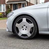 Jantes forgées monobloc à 5 branches en argent usinées sur mesure, 17-24 pouces, 5x112 5x114.3 5x120 pour Mercedes Classe C, Classe E, Classe S