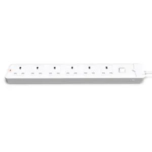 Extension Socket High Quality 6 Outlets Master Switches Electric Socket UK Standard power strip 6 outlet Extension Socket
