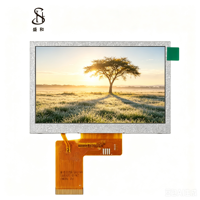 Écran LCD TN TFT IPS personnalisé BOE de 4,3 pouces, résolution 800x480, RGB 40PIN MIPI LVDS I2C, rétroéclairage LED 500cd/m, ST7262