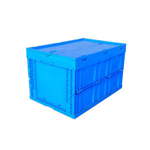 66L Foldable Plastic <b>Crate</b> Collapsible Design Virgin Material Heavy Duty Stackable <b>Storage</b> Box - Product Image 1