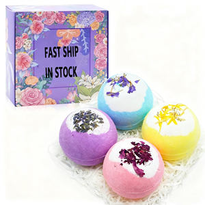 Bolas de Baño Personalizadas, Bolas de Baño Efervescentes con Flores Secas, Bolas de Sal de Baño con Aceites Esenciales, Bombas de Baño, Sales de Baño Explosivas, Esponja de Baño - Product Image 1