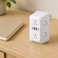 Multiprise industrielle en laiton blanc, norme américaine 110V, avec ports USB et Type-C à charge rapide, vente en gros usine