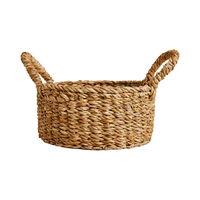 Paniers tissés en jonc de mer en gros avec poignées, bacs de rangement écologiques du Vietnam pour vêtements et décoration intérieure, design spécial