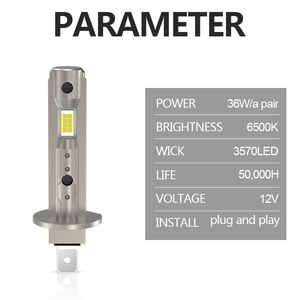 Bombilla de faro LED para <span class=keywords><strong>coche</strong></span> de tamaño halógeno M6 H1 H3 1:1 sin ventilador al mejor precio de fábrica H1 H3 3000LM para <span class=keywords><strong>coche</strong></span> - Product Image 4