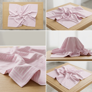 Tissu en coton Khadi tissé à la main de qualité supérieure, 100% biologique, respectueux de l'environnement, chemise pour filles, rayures roses, 60 GSM, léger, tissé à la main - Product Image 3