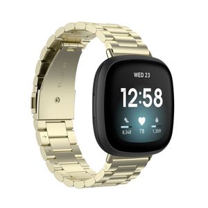 <span class=keywords><strong>3</strong></span>ビーズゴールドステンレス鋼時計ストラップバンド<span class=keywords><strong>Fitbit</strong></span> <span class=keywords><strong>Versa</strong></span> 4 <span class=keywords><strong>3</strong></span> Sense 2ユニバーサル時計バンドメタルストラップ - Product Image 3