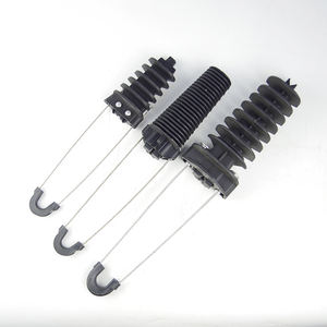 Approvisionnement d'usine PA1500 PA2000 FTTH Type de cale Suspention câble pinces d'ancrage caoutchouc noir haute Tension pour Fiber optique - Product Image 4