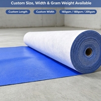 Tapis de protection auto-adhésif imperméable non tissé, couverture multi-surfaces pour sols et escaliers en bois dur et marbre