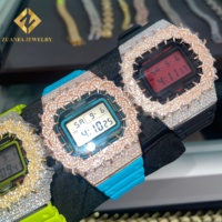 Bijoux de Luxe Montres « Iced Out » VVS Moissanite-Diamant Entièrement Serties DW56000 pour Hommes avec Boîtier et Lunette en Épines Argent 925 – Fabricant