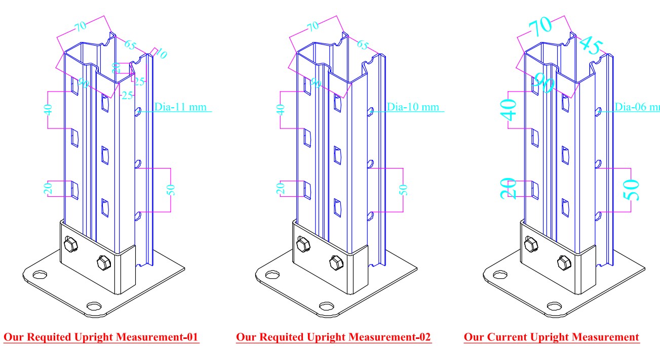 China factory making warehouse / supermarket metal steel shelving storage pallet upright rack cold roll forming machine