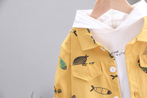 Conjunto de Ropa para Niños, Diseño Nuevo, Chaqueta y Pantalones Vaqueros para Niños, Conjunto de 3 Piezas - Product Image 3