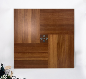 Carreaux de porcelaine rouges modernes style <span class=keywords><strong>parquet</strong></span>, motif puzzle artistique Versailles, 800x800mm, épaisseur 10mm, <span class=keywords><strong>pour</strong></span> revêtement de sol de <span class=keywords><strong>salon</strong></span>, villa, hôtel - Product Image 1
