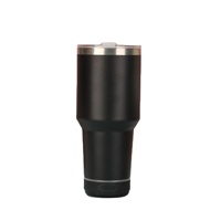 Gobelet isotherme portable en acier inoxydable 304 de 30 oz avec isolation sous vide, audio Bluetooth intégré, pour boissons froides, modèle Ice Bully.