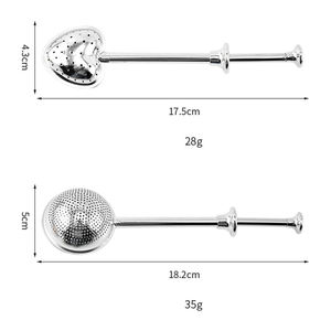 Colador de té de acero inoxidable 304 SYH406 al por mayor, infusor de bola de malla reutilizable con asa para exprimir - Product Image 6
