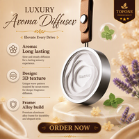 Désodorisant Auto Parfum Voiture Pendentif Aluminium Aéronautique Diffuseur Cordon Cuir Véritable Rétroviseur