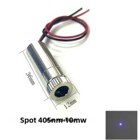 Module laser stylo 405 nm à lumière rouge-bleu-violet, type spot, focalisation réglable, 10 mW, haute qualité, électronique de marque tierce