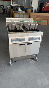 Friteuse électrique ouverte de style <span class=keywords><strong>Frymaster</strong></span> à grande capacité avec 3 bacs et panneau de commande pour poulet frit - Product Image 5