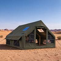 Tente de camping gonflable 3 x 4 m en tissu Oxford, abri à une chambre pour 3-4 personnes, camping en plein air